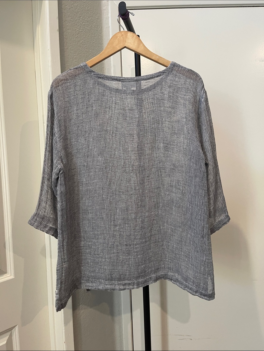 J. Jill Light Gray Linen Tunic - Picture 4 of 8
